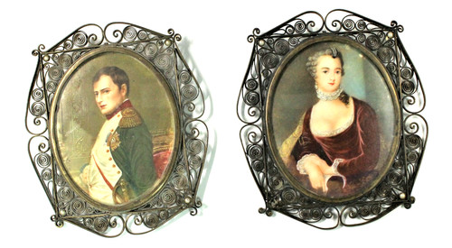 Antique framed bronze - framed, hand