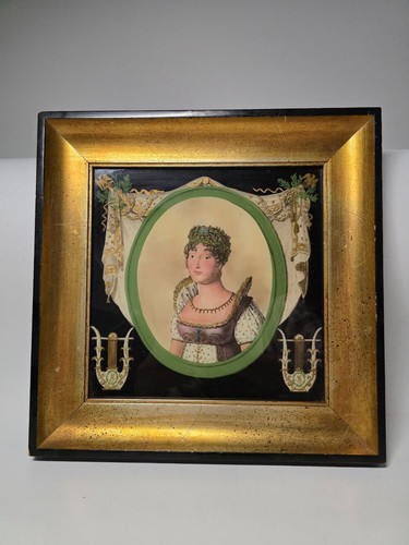 Antique verre eglomise reverse - antique,